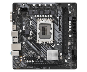 Asrock H610M-HVS Intel H610 | Socket LGA 1700 | Intel H610 | 2xDDR4 | Micro-ATX | Moederbord - Matmuis - Matmuis