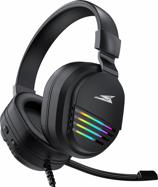 Baracuda PEARL RGB | On-Ear Gaming Headset 3,5mm en USB | Zwart - Matmuis