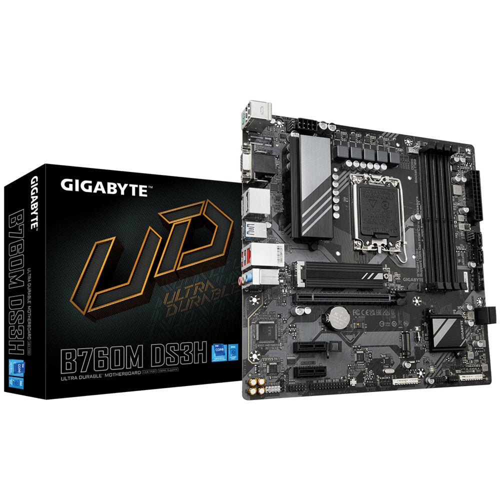 Gigabyte B760M DS3H DDR4 | Socket LGA 1700 | Intel B760 | 4xDDR4 | Micro-ATX | Moederbord - Matmuis - Matmuis