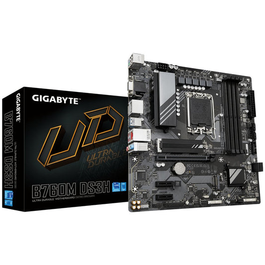 Gigabyte B760M DS3H DDR4 | Socket LGA 1700 | Intel B760 | 4xDDR4 | Micro-ATX | Moederbord - Matmuis - Matmuis