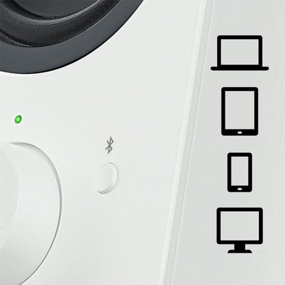 Logitech Z207 | 2.0 Luidsprekerset | Bluetooth en 3,5mm | Zwart/Wit - Matmuis - Matmuis