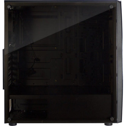 Inter-Tech Thunder Blue Light | Midi Tower Case | Zwart - Matmuis