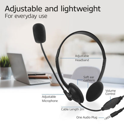 ACT AC9330 | On-Ear Headset met Microfoon | Zwart - Matmuis - Matmuis