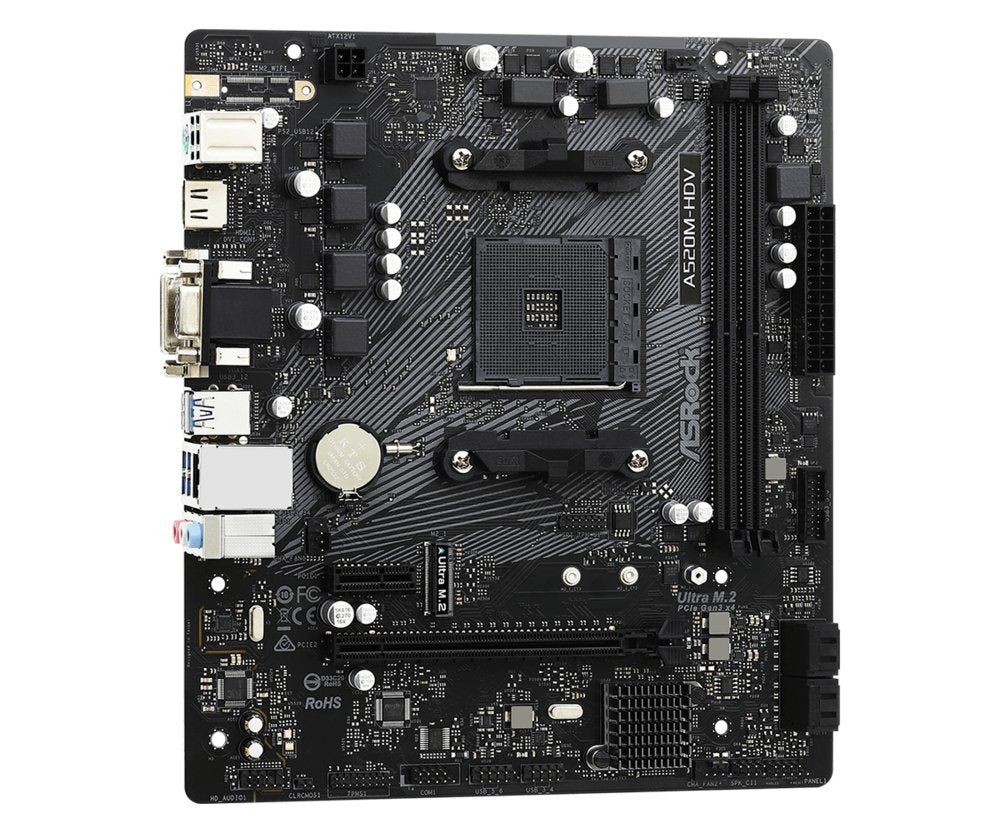 Asrock A520M-HDV | Socket AM4 | AMD A520 | 2xDDR4 | Micro-ATX | Moederbord - Matmuis - Matmuis