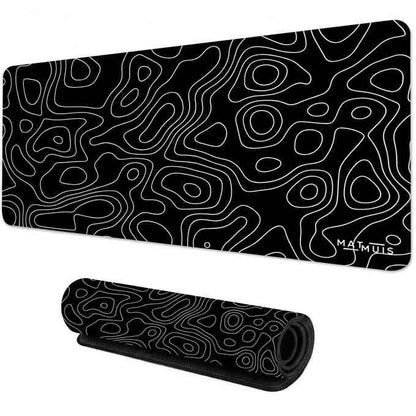 XXL Muismat | Topo Vector Black - Matmuis