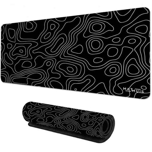 XXL Muismat | Topo Vector Black - Matmuis