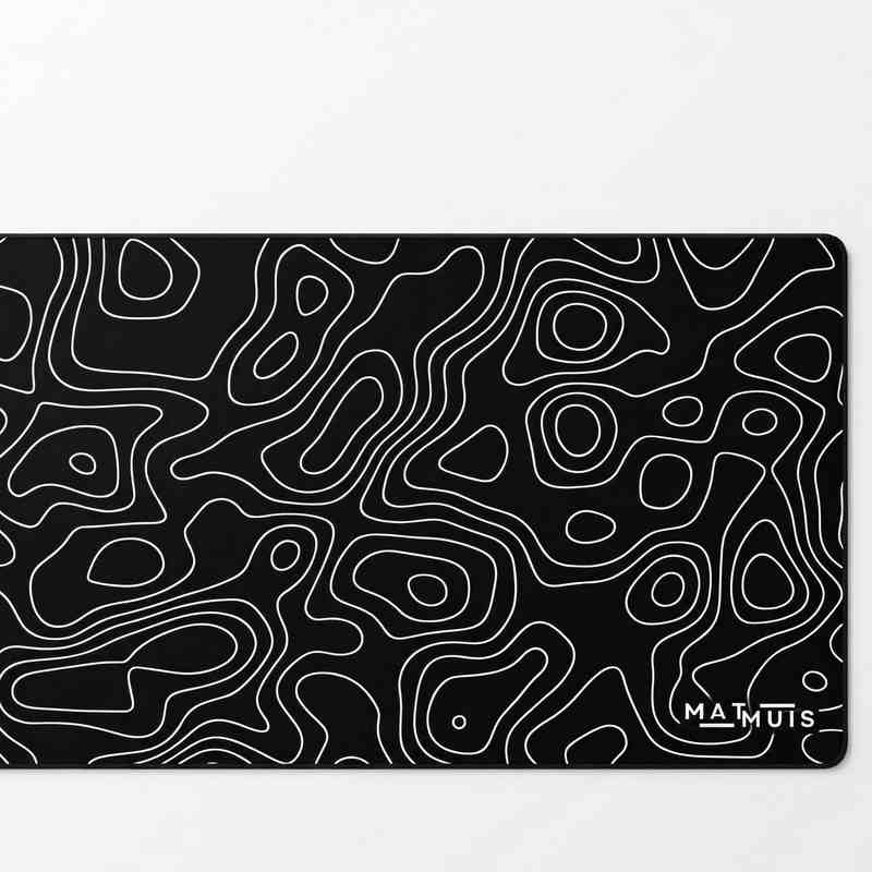 XXL Muismat | Topo Vector Black - Matmuis