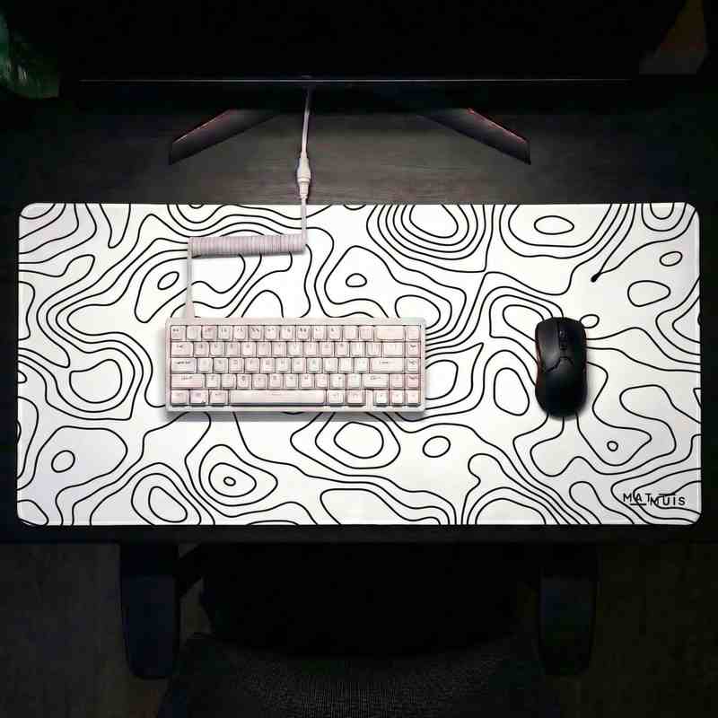 XXL Muismat | Topo Vector White - Matmuis