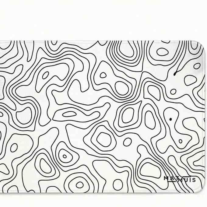 XXL Muismat | Topo Vector White - Matmuis