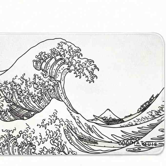 XXL Muismat | Wave Trace White - Matmuis