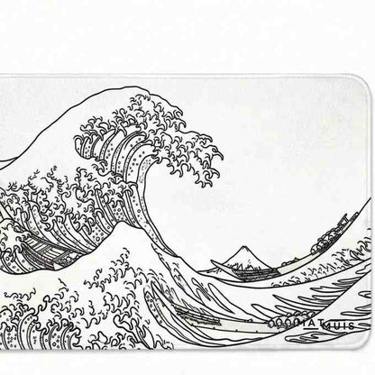 XXL Muismat | Wave Trace White - Matmuis