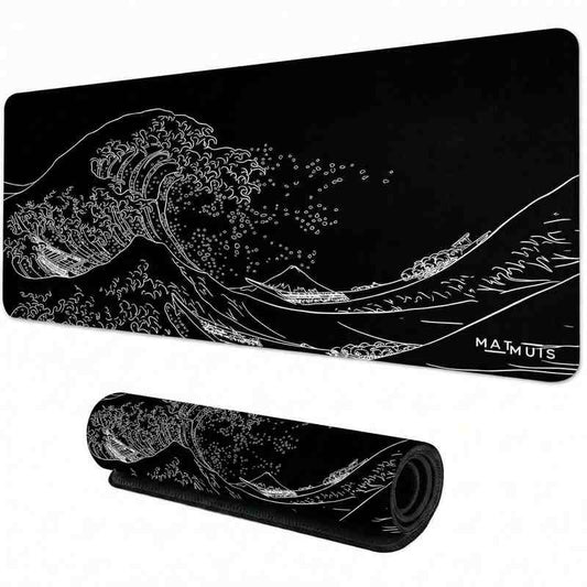 XXL Muismat | Wave Trace Black