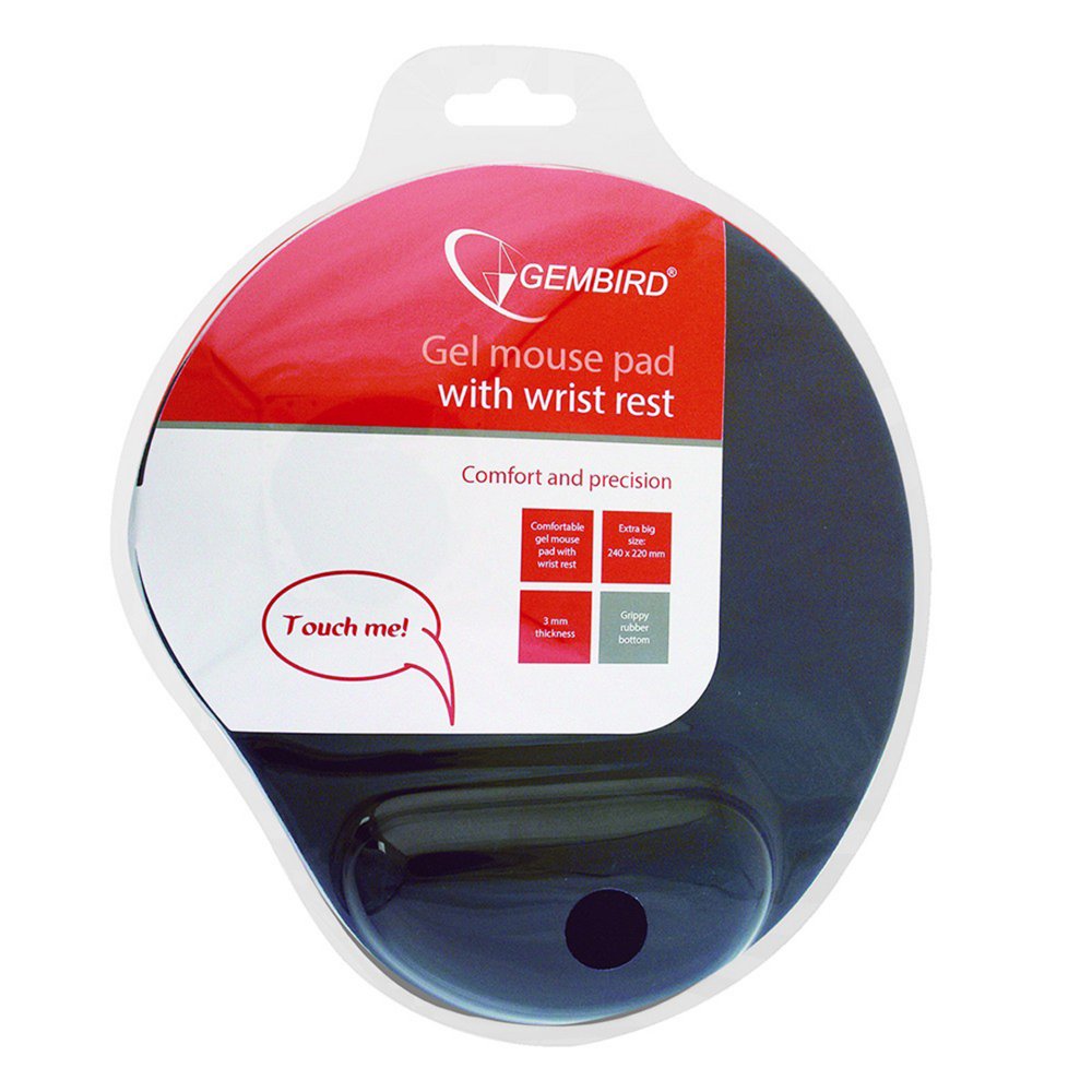 Gembird MP-GEL-BLACK | Ergonomische Muismat | Zwart - Matmuis