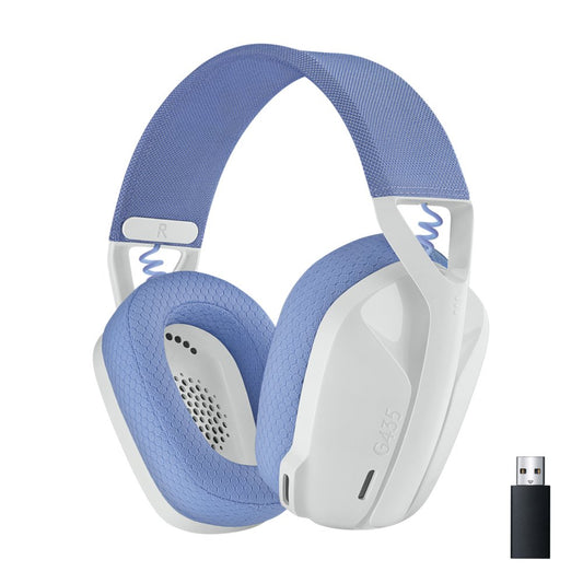 Logitech G G435 | Draadlooze Over-ear Gaming Headset | Bluetooth & USB-A Receiver | Wit/Lilac - Matmuis - Matmuis