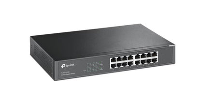 TP-Link TL-SF1016 | 16-poorts Fast Ethernet Switch (10/100 Mbps) | Unmanaged | 1U Rackmount | Zwart - Matmuis