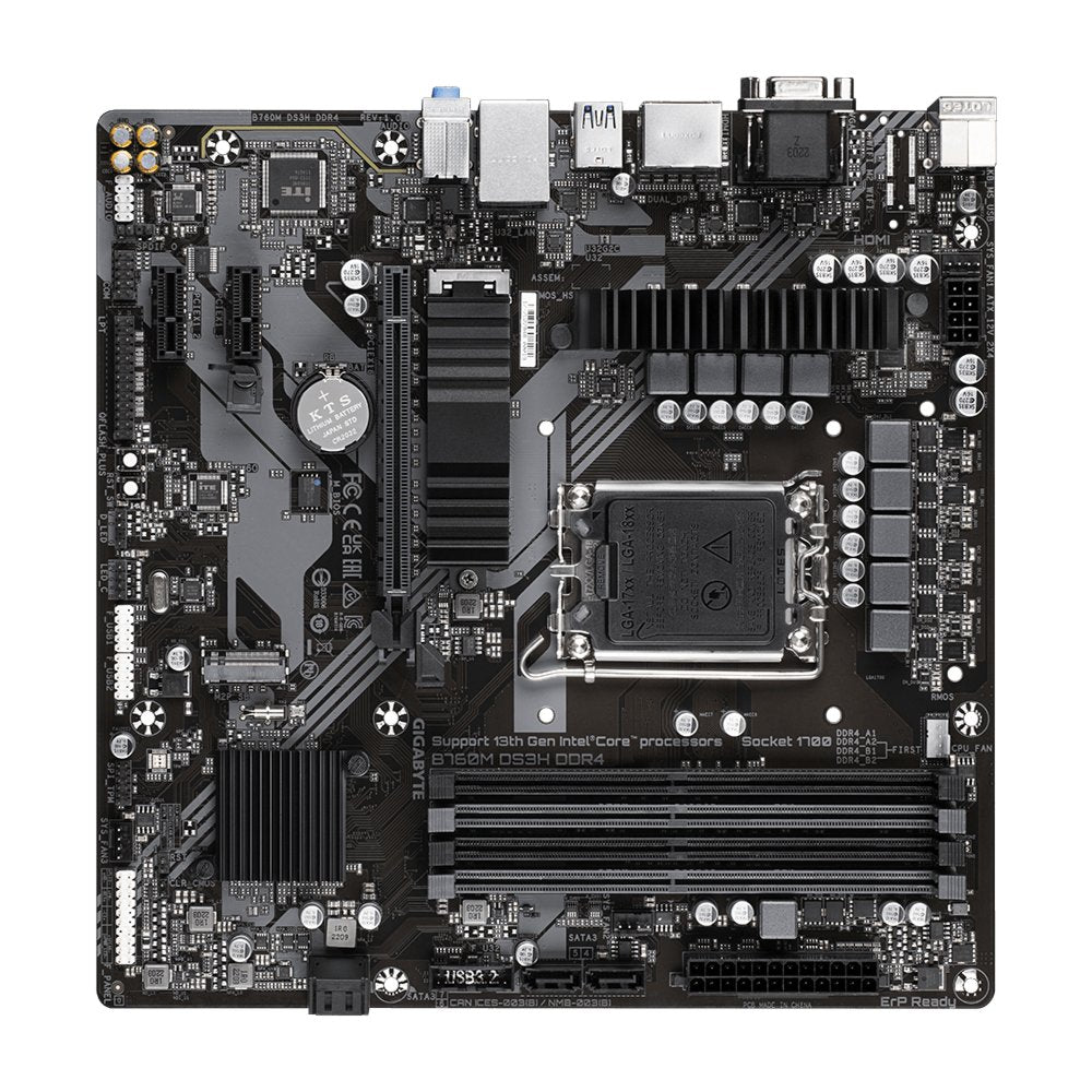 Gigabyte B760M DS3H DDR4 | Socket LGA 1700 | Intel B760 | 4xDDR4 | Micro-ATX | Moederbord - Matmuis - Matmuis