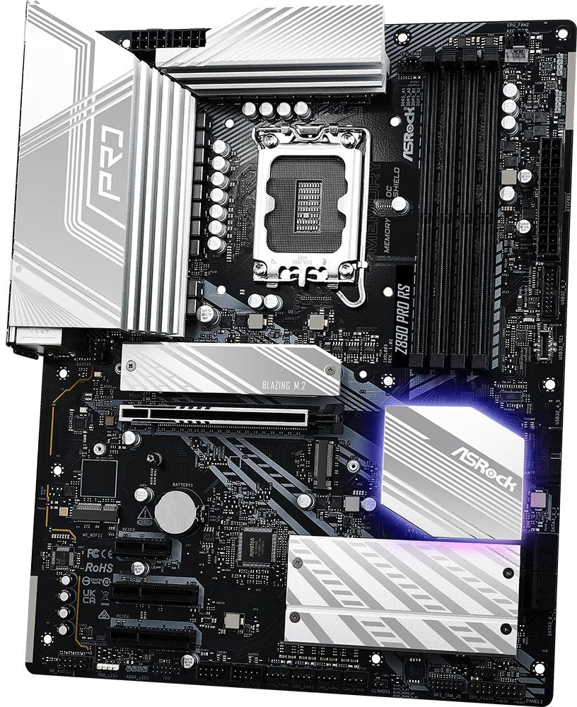 Asrock Z890 Pro RS | Socket LGA 1851 | Intel Z890 | 4xDDR5 | ATX | Moederbord - Matmuis - Matmuis