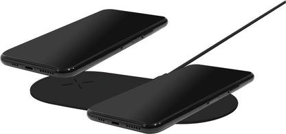 Mobiparts Dual Fast Wireless Charging Pad | Draadloze Oplader 10W Qi | Zwart