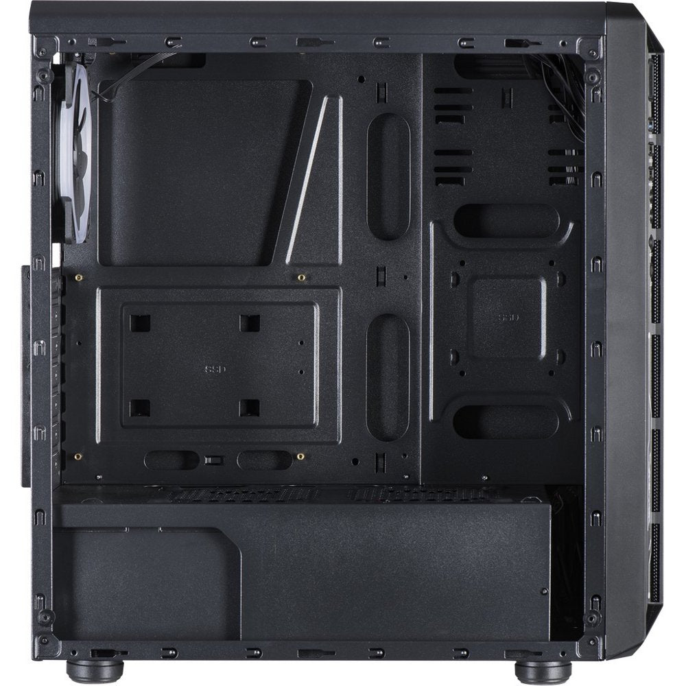 Inter-Tech C-3 Saphir RGB | Midi Tower | Zwart - Matmuis