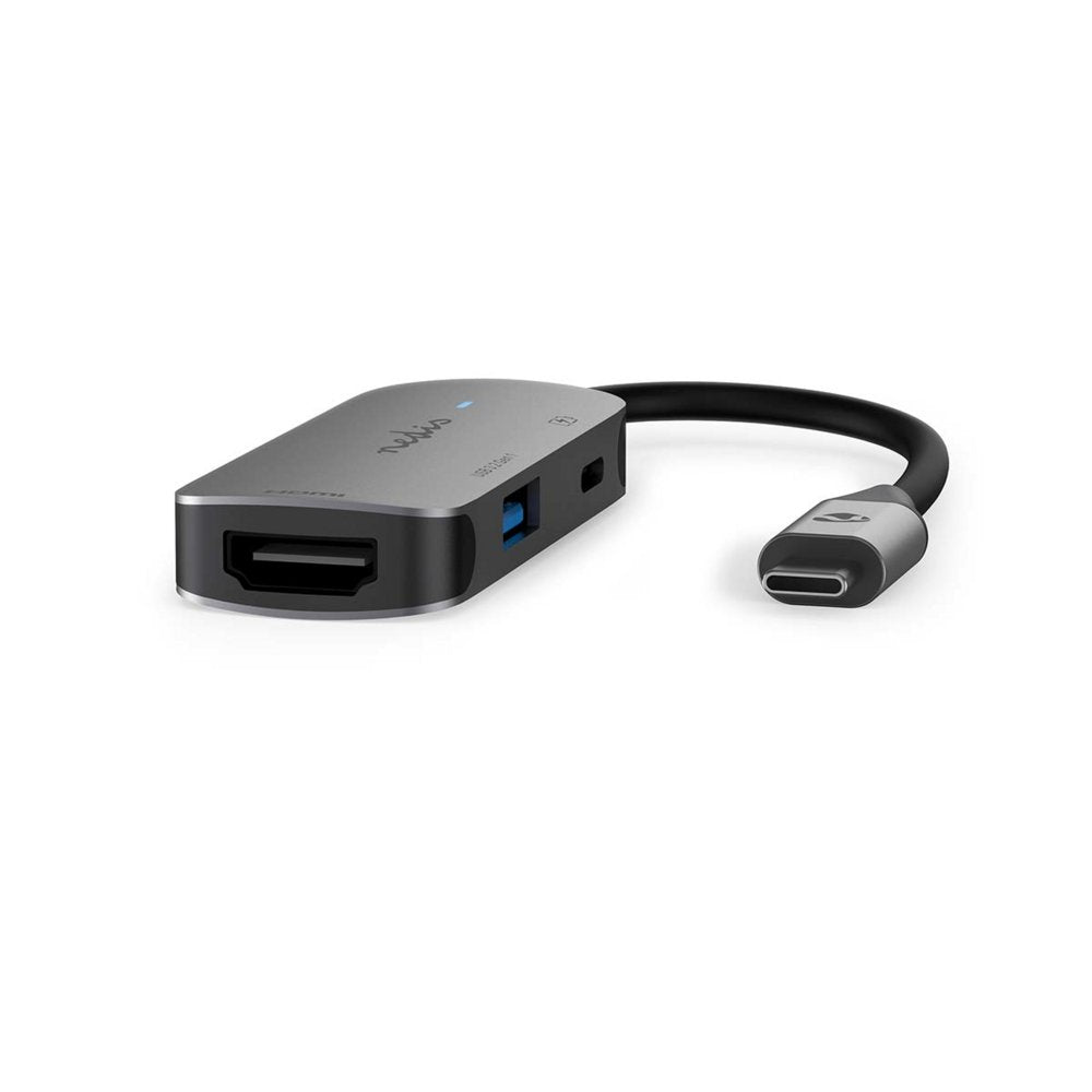 Nedis CCGB64230GY01 | Interface Hub USB 3.2 Gen 1 (3.1 Gen 1) | 1× USB-A + 1× USB-C + 1× HDMI | 5 Gbps | Grijs - Matmuis - Matmuis