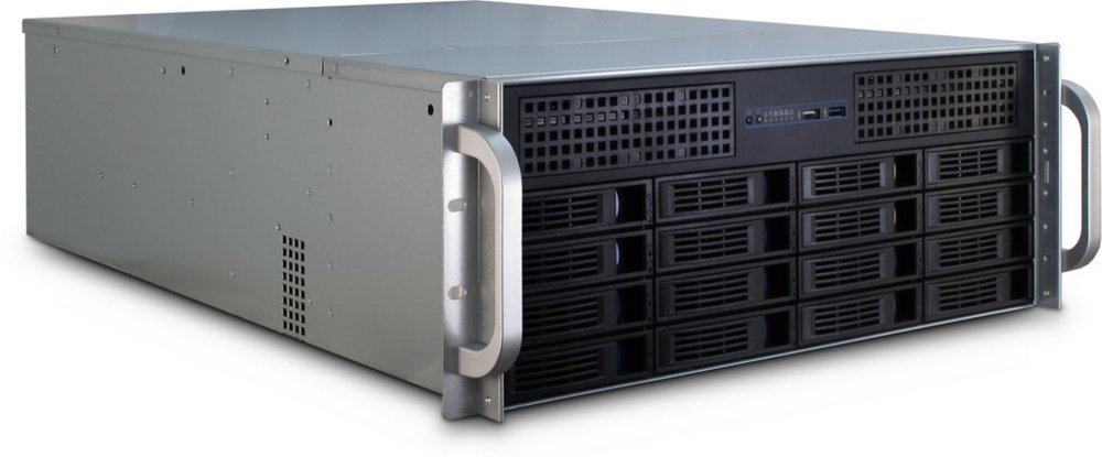Inter-Tech 4U-4416L | Server Rack Case | Zwart/Zilver - Matmuis