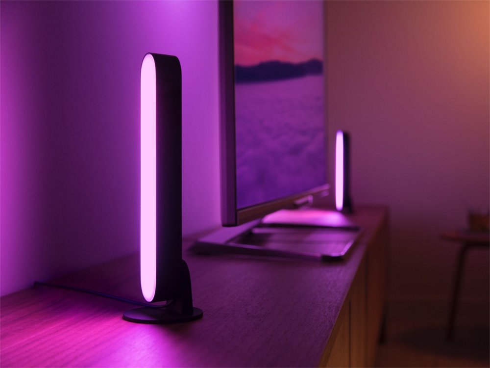 Philips Hue Play | Lichtbalk Dubbelpack | EU/UK Stekker | RGB | Bluetooth & Zigbee | Zwart - Matmuis - Matmuis