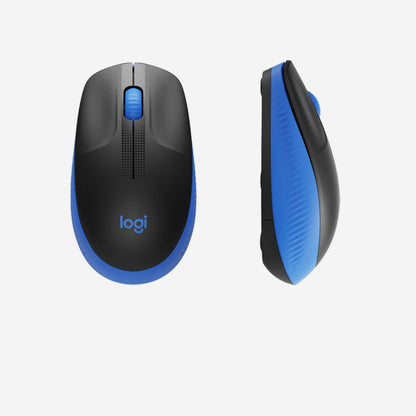 Logitech M190 | Draadloze Muis | Links- en Rechtshandig | RF | 1000 DPI | Zwart/Blauw - Matmuis - Matmuis