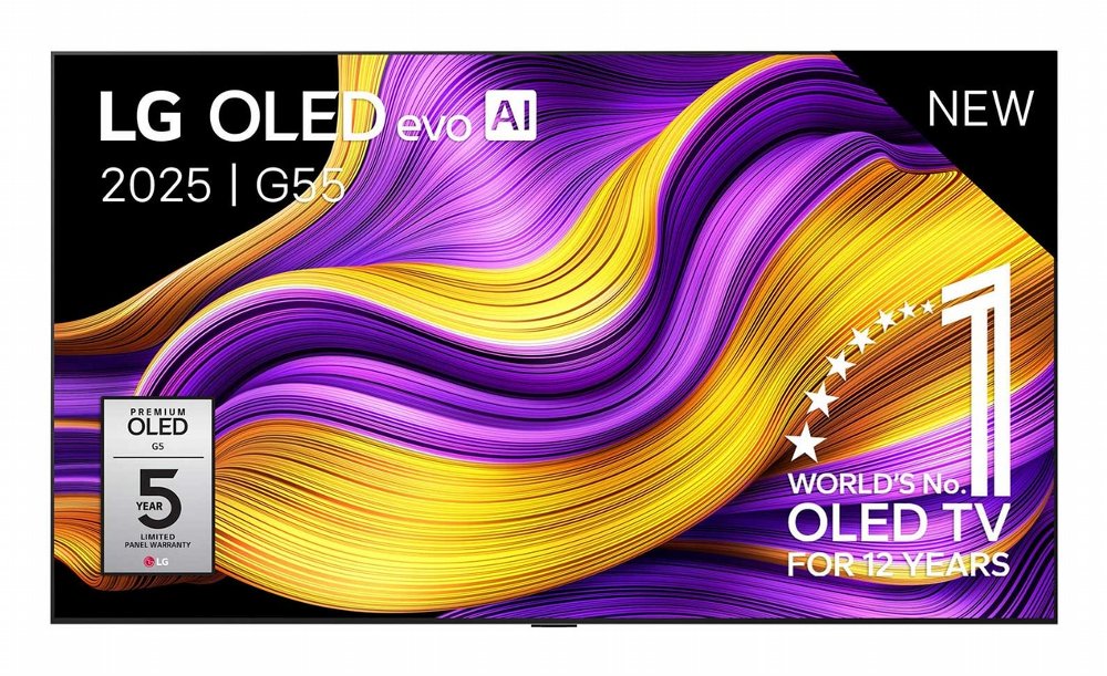 LG OLED55G55LW | 55'' OLED evo AI G5 Smart TV | 4K Ultra HD 165Hz | Dolby Vision & Atmos | Zilver | Inclusief muurbeugel - Zonder standaard - Matmuis
