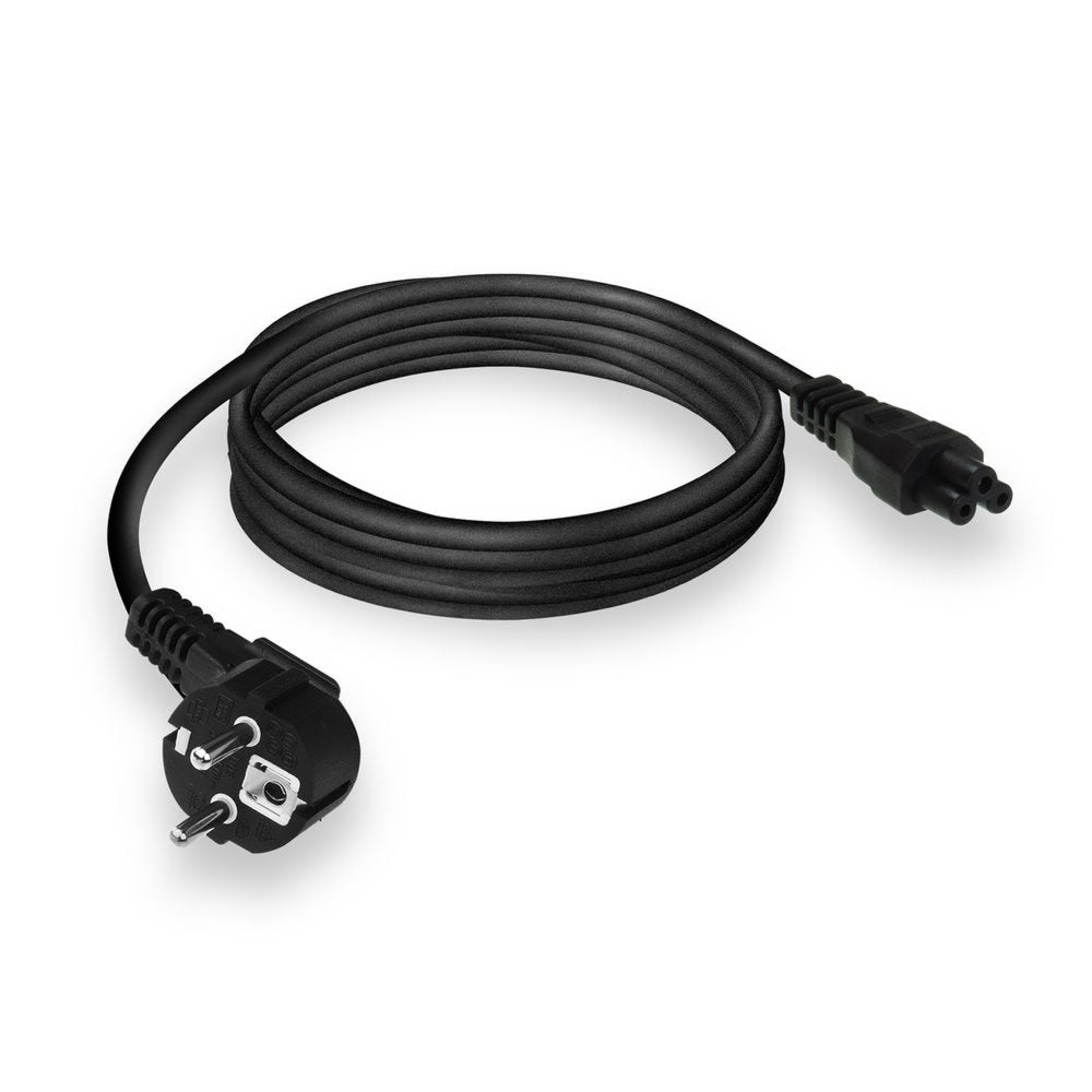 ACT AC3310 | Elektriciteitssnoer | 2 Meter | CEE7/7 naar C5 Stekker (3-Pin) | Zwart - Matmuis - Matmuis
