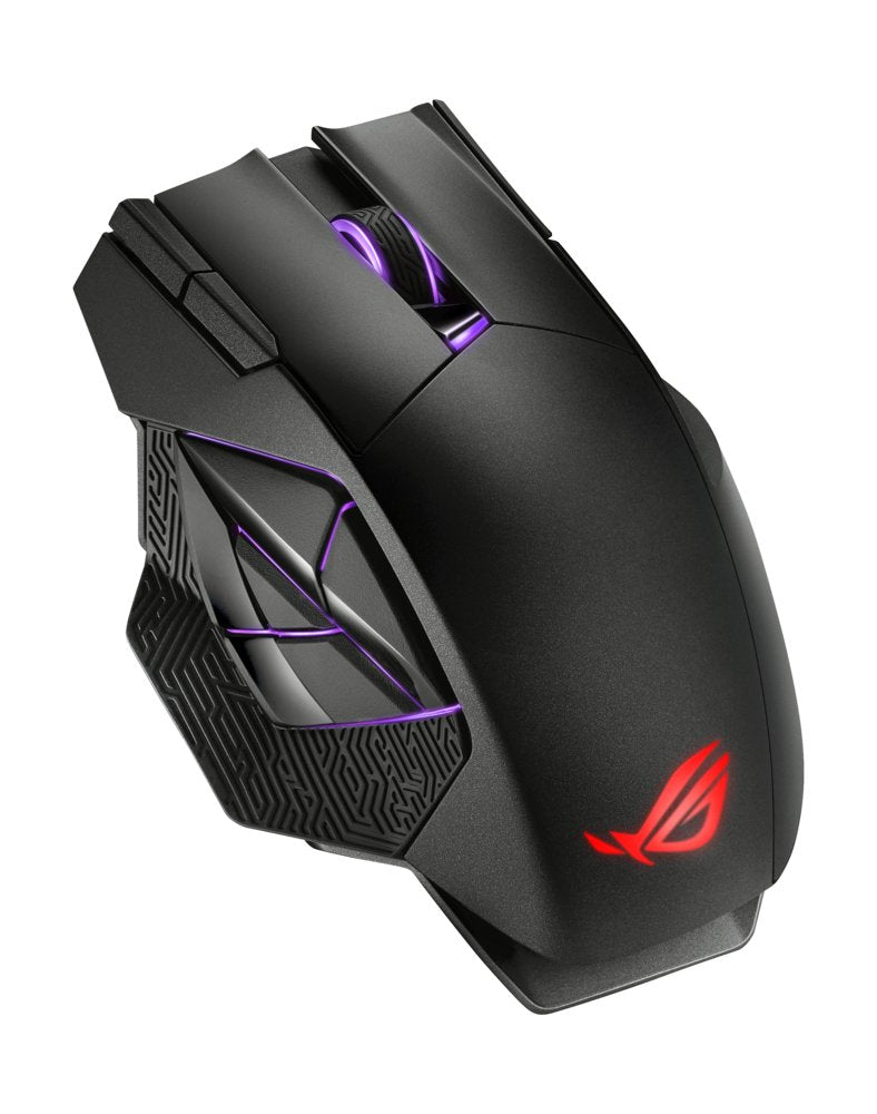 ASUS ROG Spatha X | Draadloze Gaming Muis | Rechtshandig | RF + USB-A | 19000 DPI | Zwart - Matmuis - Matmuis