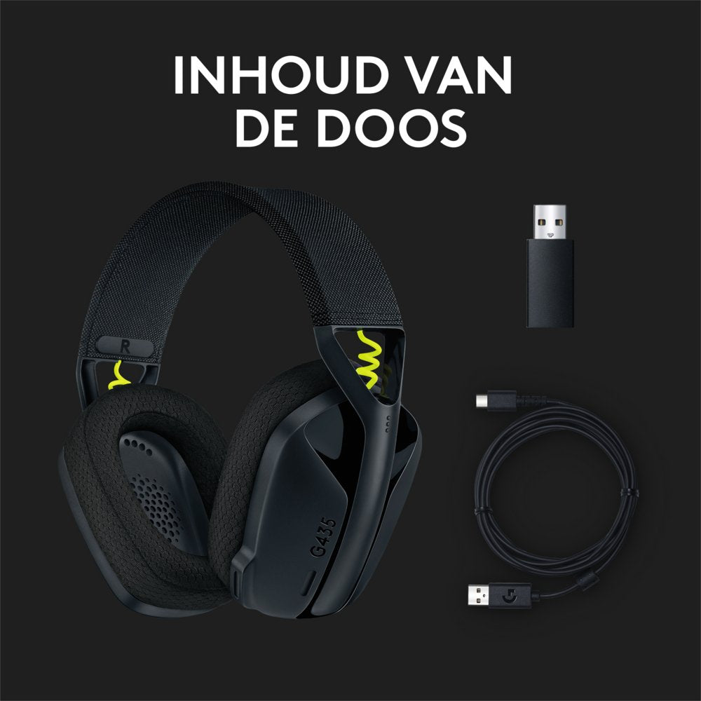 Logitech G435 Wireless Gaming Headset | Bluetooth & Lightspeed | Hoofdband | Zwart - Matmuis - Matmuis