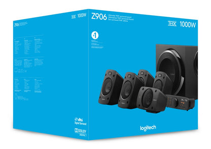 Logitech Z906 | 5.1 Surround Sound Speakerset | THX Gecertificeerd | 500W RMS | Digitale Decodering (Dolby Digital & DTS) - Matmuis
