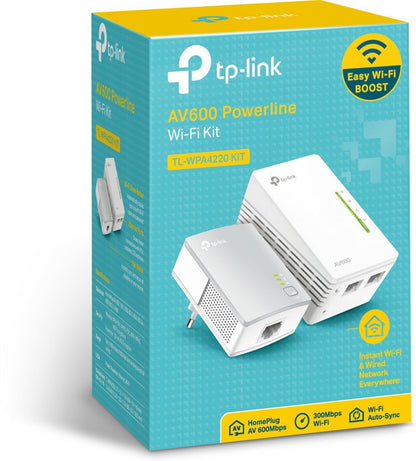TP-Link TL-WPA4220KIT | AV500 Powerline Adapter Set | 500 Mbps | Wi-Fi N300 | Fast Ethernet | Starter Kit - Matmuis