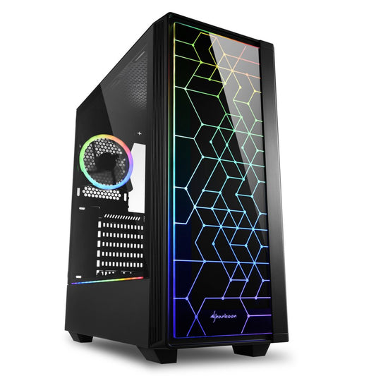 Sharkoon RGB LIT 100 | Midi Tower Case | Zwart - Matmuis