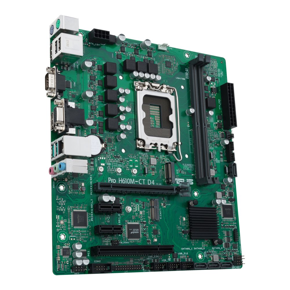 ASUS PRO H610M-C D4-CSM | Socket LGA 1700 | Intel H610 | 2xDDR4 | Micro-ATX | Moederbord - Matmuis - Matmuis