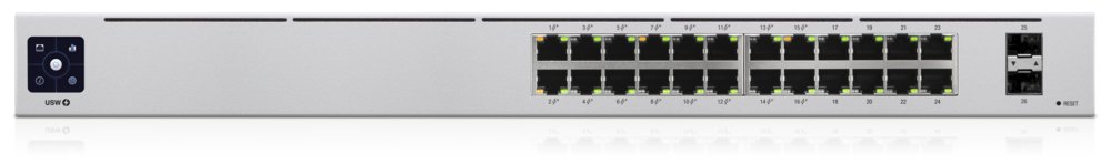 Ubiquiti UniFi 24-Port PoE | Managed L2/L3 Switch | 24 Poorten | Gigabit Ethernet (10/100/1000 Mbps) | PoE | 1U Rackmount | Zilver - Matmuis