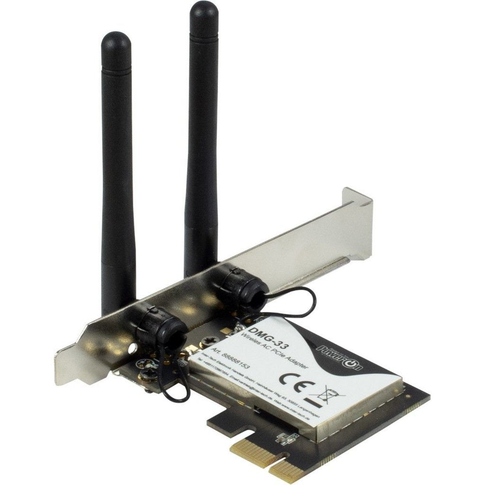 Inter-Tech DMG-33 | Wi-Fi 5 PCIe Adapter | Dual-band (2,4 GHz / 5 GHz) | 1300 Mbps | PCIe x1 - Matmuis - Matmuis