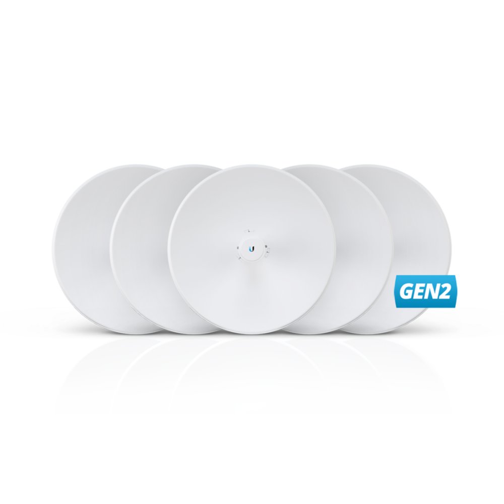 Ubiquiti PowerBeam AC Gen2 5GHz | Netwerkrepeater (5 stuks) | 400 Mbit/s | Wit - Matmuis