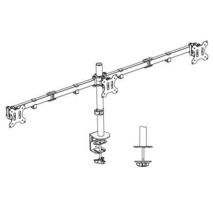 ACT AC8303 | Verstelbare Monitor-bureaubeugel | Tot 27" | Max 7kg | VESA 100x100 | 2 Monitoren - Matmuis - Matmuis