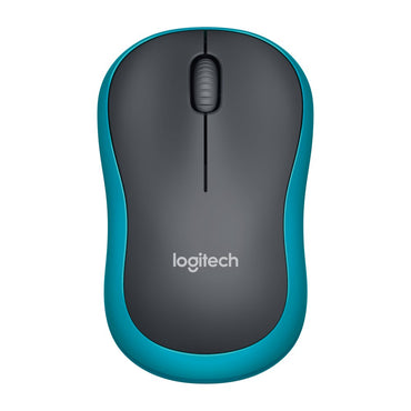 Logitech M185 | Draadloze Muis | Links- en Rechtshandig | RF | 1000 DPI | Zwart/Blauw - Matmuis - Matmuis