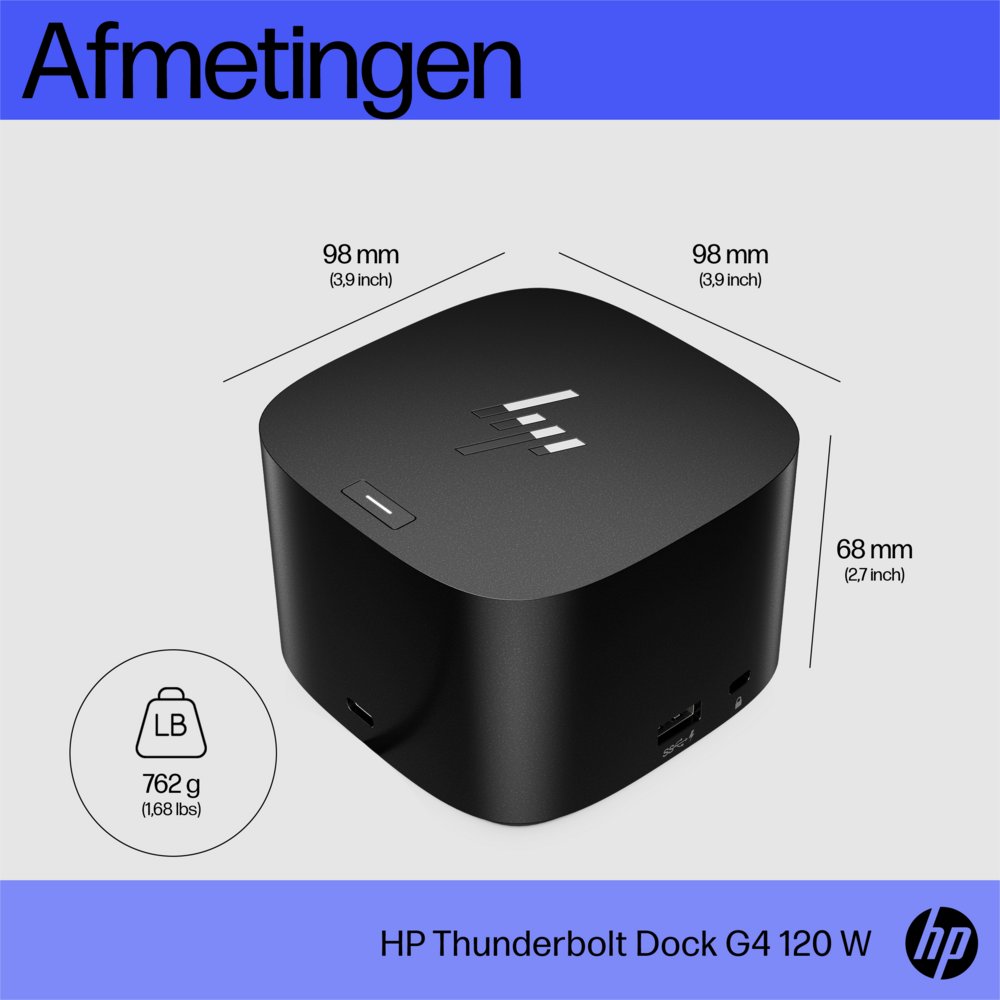 HP G4 Docking Station | Thunderbolt 120W | Zwart - Matmuis - Matmuis