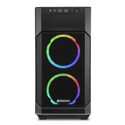 Sharkoon V1000 RGB | Micro Tower Behuizing | Zwart - Matmuis