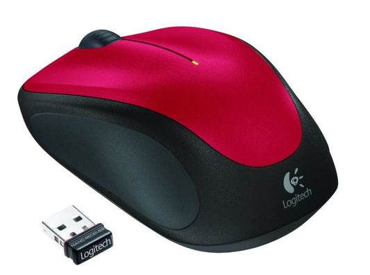 Logitech M235 | Draadloze Muis | Links- en Rechtshandig | RF | 1000 DPI | Rood/Zwart - Matmuis - Matmuis
