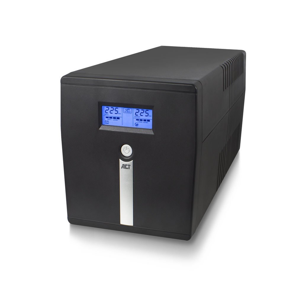ACT Line-Interactive UPS AC2310 | 1000 VA Vermogen | 4 Uitgangen | Spanningstabilisatie met AVR | Beveiliging bij Netstoringen - Matmuis - Matmuis