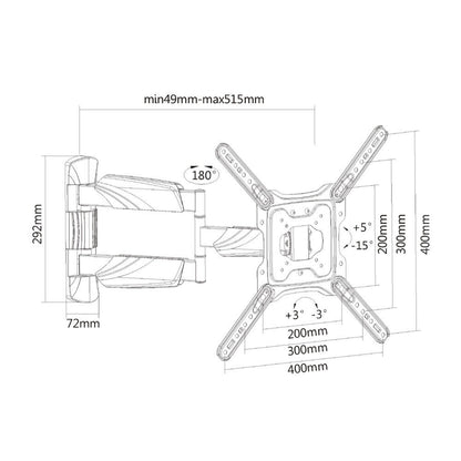 ACT AC8354 | Verstelbare TV-beugel | 23-55" | max 50kg | VESA 400x400 - Matmuis - Matmuis