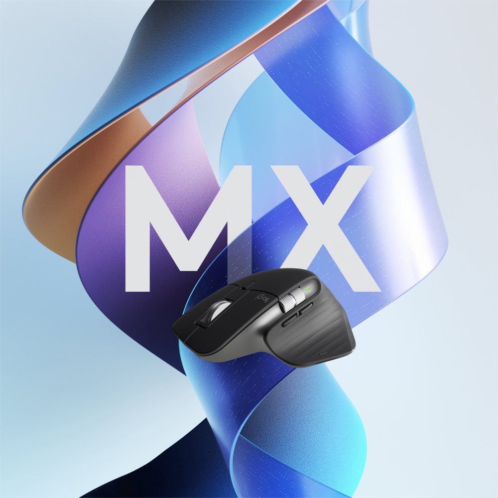 Logitech MX Master 3S | Draadloze Muis | RF-Draadloos + Bluetooth | 8000 DPI | Grafiet - Matmuis - Matmuis