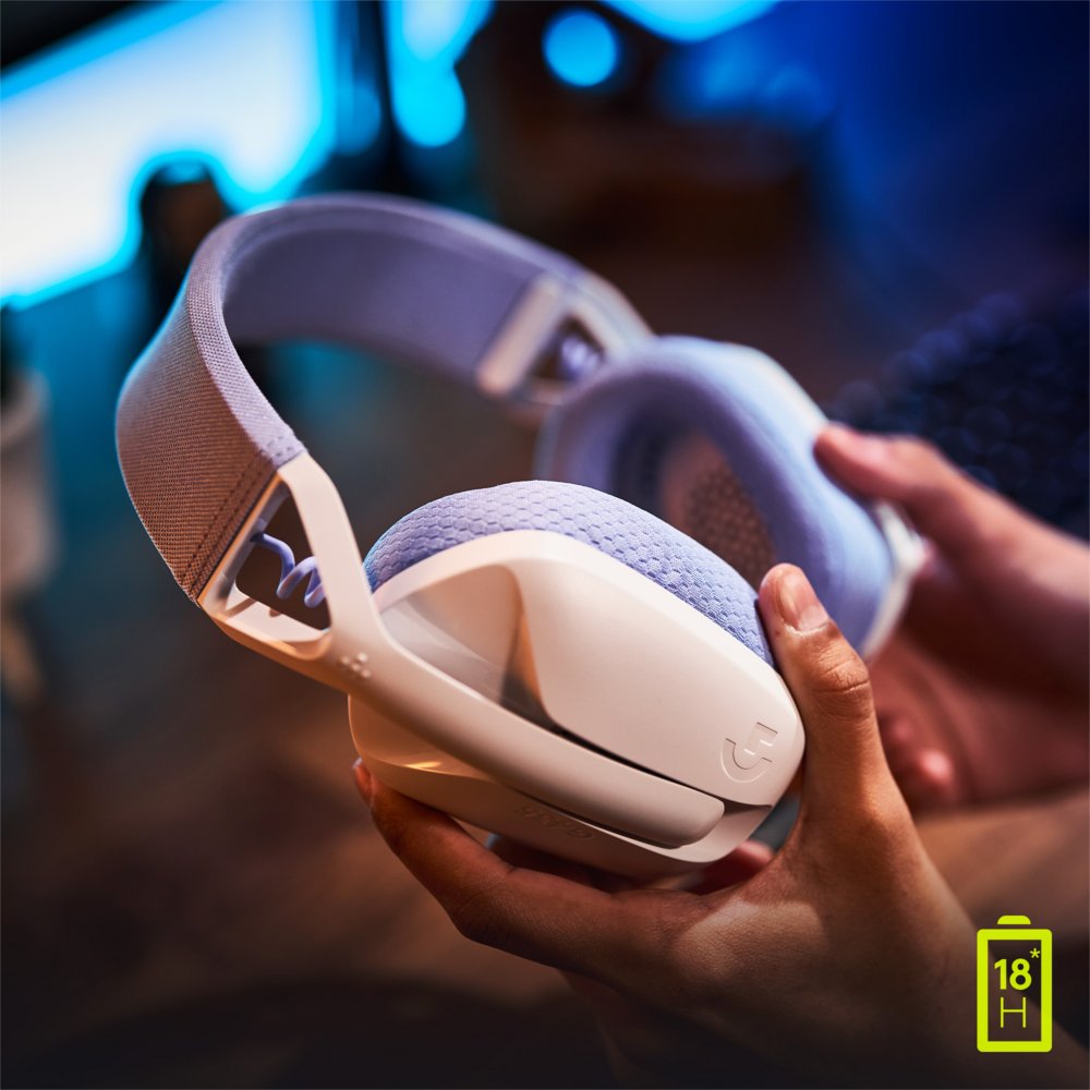 Logitech G G435 | Draadlooze Over-ear Gaming Headset | Bluetooth & USB-A Receiver | Wit/Lilac - Matmuis - Matmuis