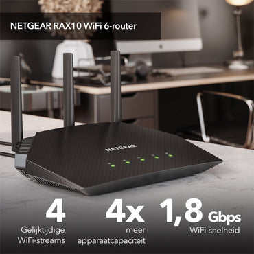 NETGEAR Nighthawk 4-Stream AX1800 | Wifi 6 Router | Gigabit Ethernet Dual-band (2.4 GHz / 5 GHz) | 1200Mbit/s