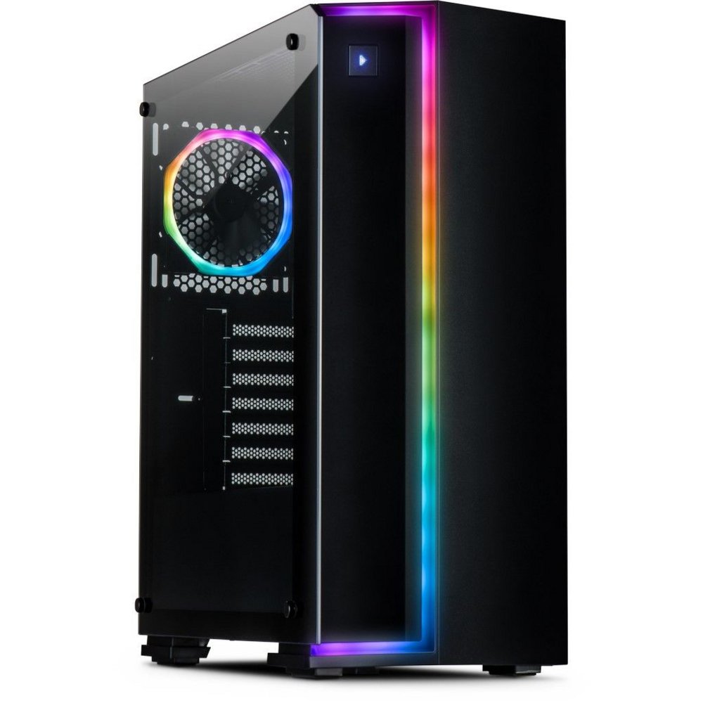 Inter-Tech S-3906 Renegade RGB | Midi Tower Case | Zwart - Matmuis