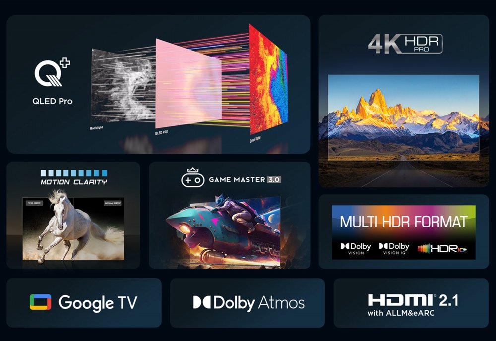 TCL 43C655 | 43'' Ultra HD 4K | QLED Smart TV | Google TV | Dolby Vision | 60Hz - Matmuis - Matmuis